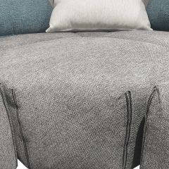 Canapé d'angle droit avec dossier avance-recule en tissu gris - BALI - vue déhoussable