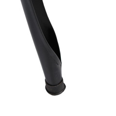 Tabouret en métal noir au style Industriel avec perforations sur l'assise - STEAL - zoom pied métal noir