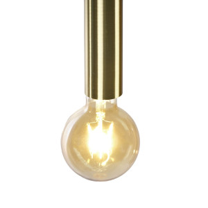 Suspension lumineuse cylindrique en métal doré - FERNANDE - zoom ampoule