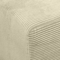 Canapé d'angle convertible en tissu beige côtelé - DOULY - zoom accoudoir
