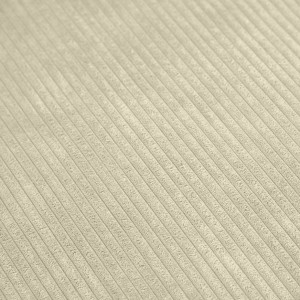 Canapé d'angle convertible en tissu beige côtelé - DOULY - zoom tissu beige