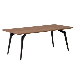Table basse 120 cm plaquée en bois avec pieds en métal - NORWAY