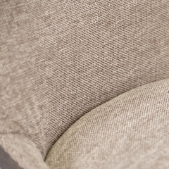 Chaise en tissu chiné avec liseré & pieds en métal - taupe - vue zoom - DENIZA