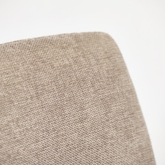 Chaise en tissu chiné avec liseré & pieds en métal - taupe - vue zoom - DENIZA