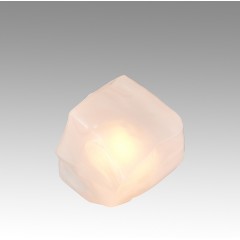 Lampe à poser design multi-facettes en verre opale – PETRUS