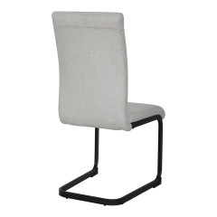 Chaise en tissu avec pied luge en métal - beige - FABIO