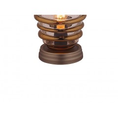 Lampe à poser ovale en verre souflé transparent  style vintage  –  MADISSON
