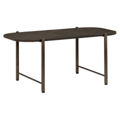Table basse rectangulaire 90x50 cm decor métal et pieds métal - CLYDE