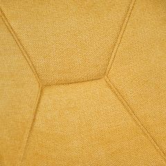 Chaise en tissu avec accoudoirs et pieds métal noir - jaune - MIKI
