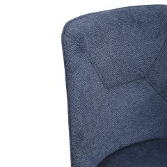 Chaise en tissu avec pieds fins en métal - bleu - PERRINE