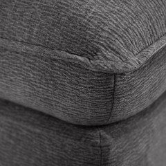 Chauffeuse en tissu doux rembourré pour canapé modulable - gris foncé - KOK