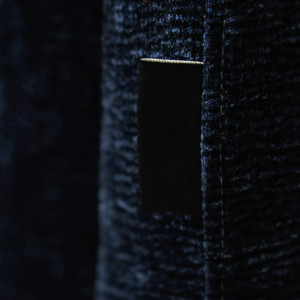 Chauffeuse en tissu doux rembourré pour canapé modulable - bleu foncé - KOK