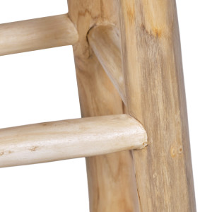 Tabouret de bar rond artisanal 75 cm de haut en bois de teck - MUFASA