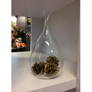 Vase en verre transparent à suspendre en forme de goutte - FORET
