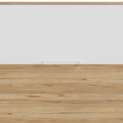 Armoire lit escamotable 120 x 200 cm décors blanc et chêne - BROOM