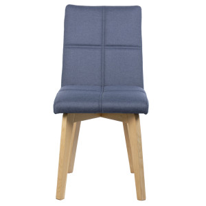 Chaise en tissu et capitonné design scandinave - bleu - MANON
