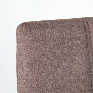 Chaise en tissu et capitonné design scandinave - marron - MANON