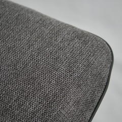 Chaise design en tissu avec piètement en métal noir - anthracite - ALINE