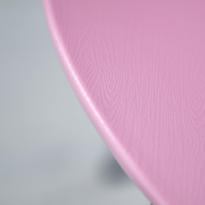 Chaise rose empilable piétement acier blanc - ANZIO