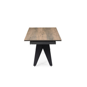 Table extensible céramique effet bois 180/260 cm - 8 piètements - UNIK