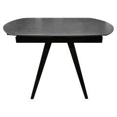 Table en céramique rallonges rotatives 120/180 cm - gris anthracite - BRERA