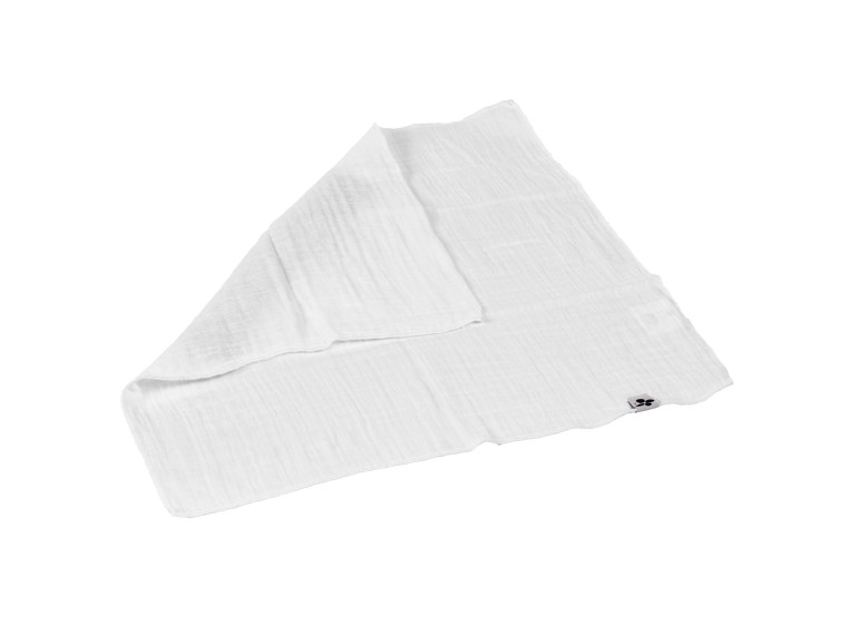 Lot de 3 serviettes 40x40 cm en gaze de coton - blanc chantilly - GAIA