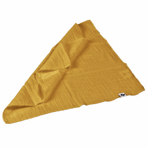 Lot de 3 serviettes 40x40 cm en gaze de coton - jaune safran - GAIA
