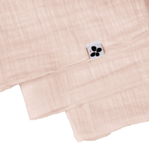 Lot de 3 serviettes 40x40 cm en gaze de coton - rose guimauve - GAIA