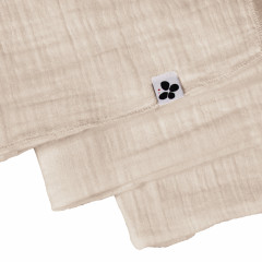Lot de 3 serviettes 40x40 cm en gaze de coton - beige pampa - GAIA