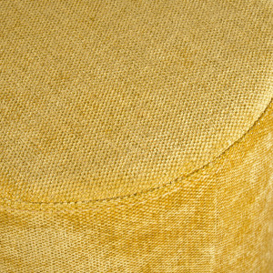Pouf tube repose pied 41 cm cylindrique tissu doux - jaune - JOEL