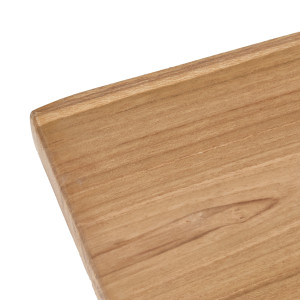 Planche de découpe 61x12 cm avec bout arrondis en bois de teck - LILO