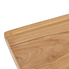 Planche de découpe 40x16 cm rectangulaire en bois de teck - CRUELLA