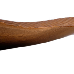 Plateau déco 70 cm en forme de feuille et bois de teck - ROMAIN