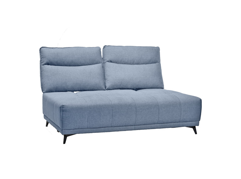 Chauffeuse 2 places de canapé modulable en tissu - bleu - BORA