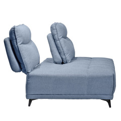Chauffeuse 2 places de canapé modulable en tissu - bleu - BORA