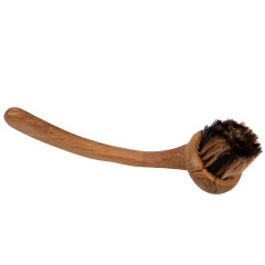 Brosse de nettoyage avec poignée à poils doux et bois de teck - TITUS