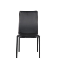 Chaise en simili empilables et solides - noir - SANDY 2