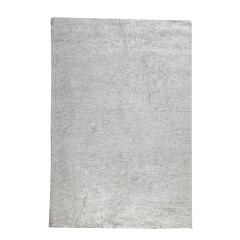 Tapis rectangulaire en coton gris 120x180cm - MIZZLE