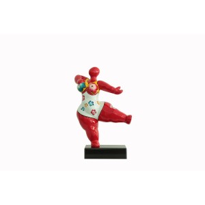 Statuette femme danseuse en résine rouge H33cm - DANCY