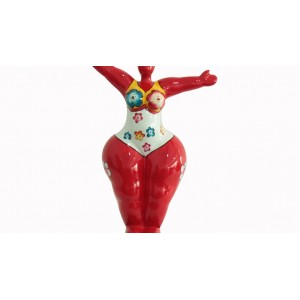 Statuette Femme design rouge H34 cm - zoom - RED HOP LADY