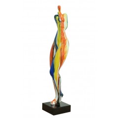 Sculpture Femme Multicolore - style abstrait peinture multicolore - CROSSED  WOMAN