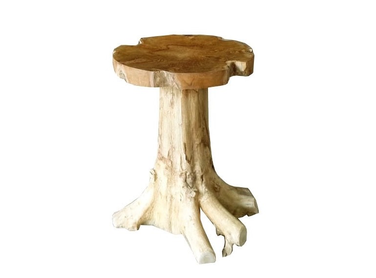 Table 55 cm en racine de teck -meuble style exotique,cosy naturel, chalet chic - NORTH