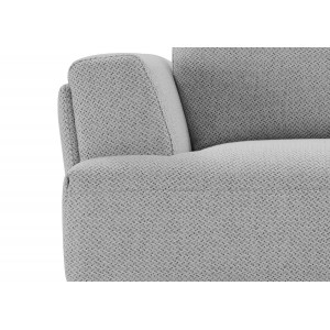 Canapé 2 places tissu gris clair avec dossiers avance recule - zoom tissu de qualité - LUGANO